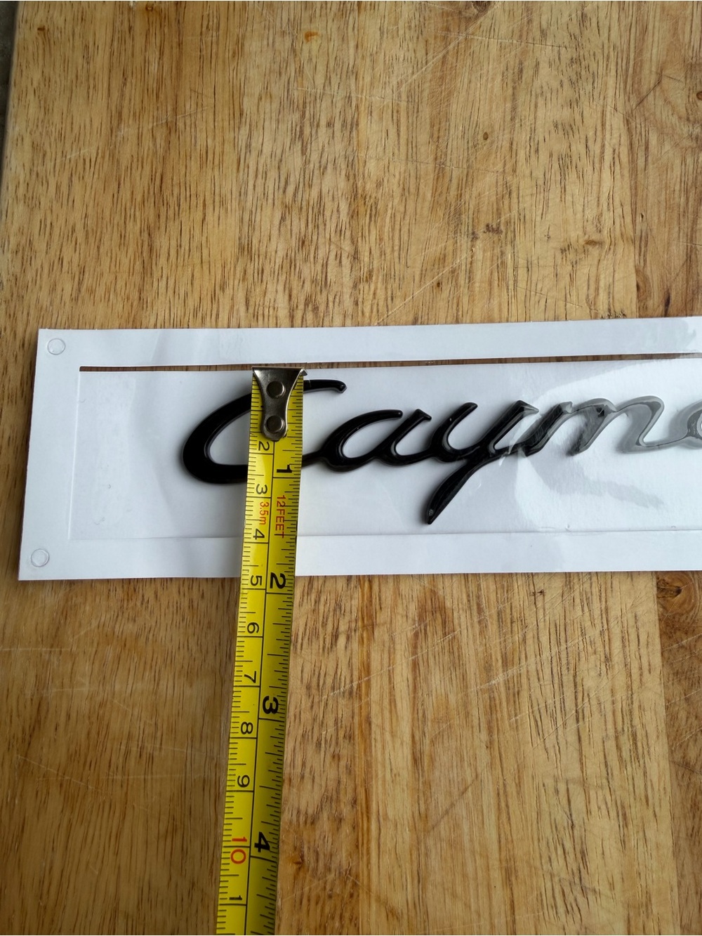 Porsche Cayman Rear Script Emblem Badge - Black ✨ - Picture 5 of 6